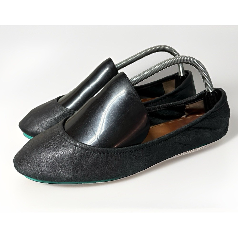 Tieks by Gavrieli Women Size 10 Matte Black Nappa Leather Foldable Ballet Flats